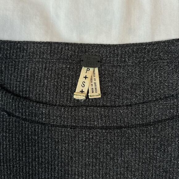 we the free mixed print thermal top -- boho balloon sleeve free people - Picture 7 of 7